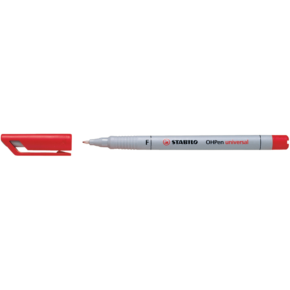 Folienstift - OHPen universal - wasserlöslich fein - Einzelstift - rot