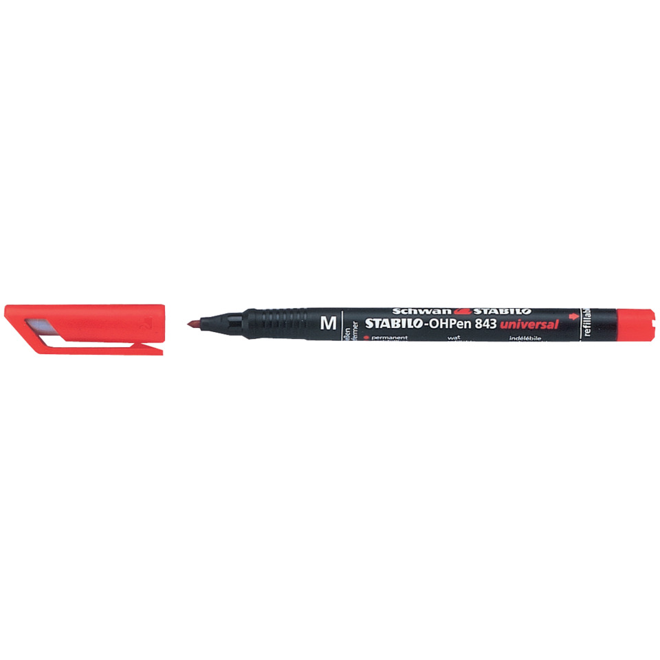 Folienstift - OHPen universal - permanent superfein - Einzelstift - rot