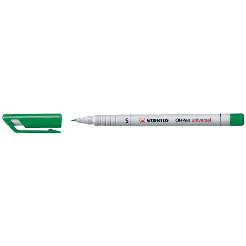 Folienstift - OHPen universal - wasserlöslich superfein - Einzelstift - grün