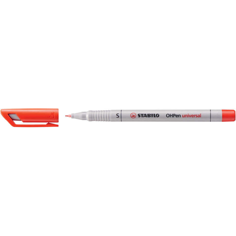 Folienstift - OHPen universal - wasserlöslich superfein - Einzelstift - rot