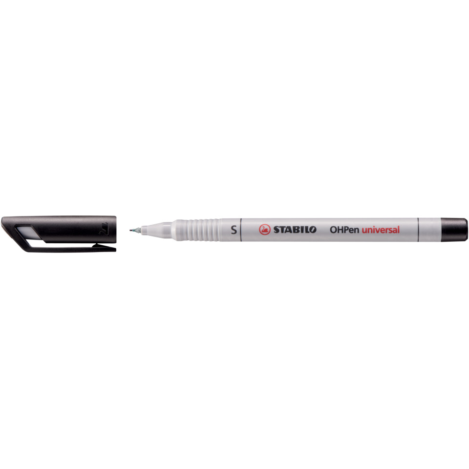 Folienstift - OHPen universal - wasserlöslich superfein - Einzelstift - schwarz
