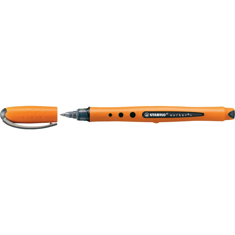 Tintenroller - worker+ - fein - Einzelstift - schwarz