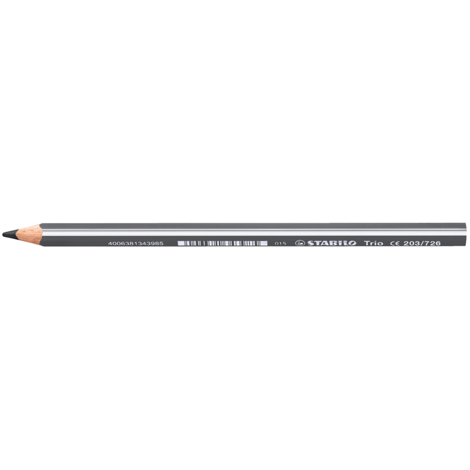 Dreikant-Buntstift - Trio dick - Einzelstift - grau