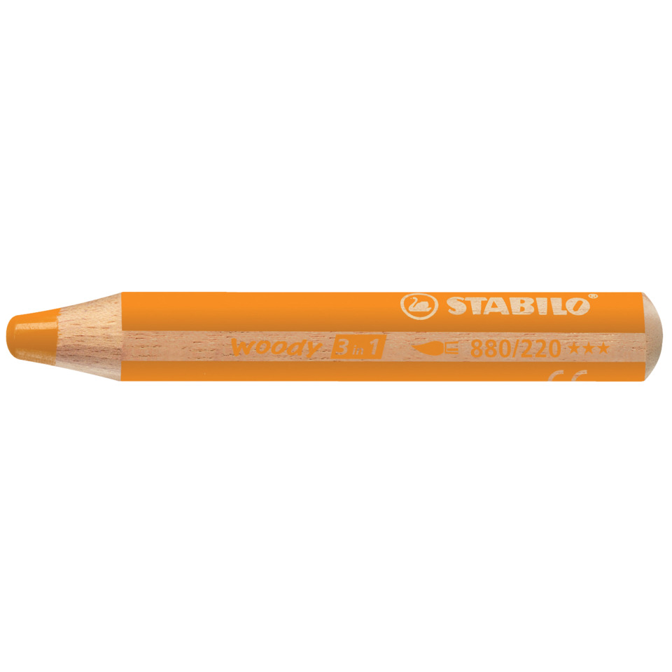 Multitalent-Stift woody 3 in 1 - gelborange
