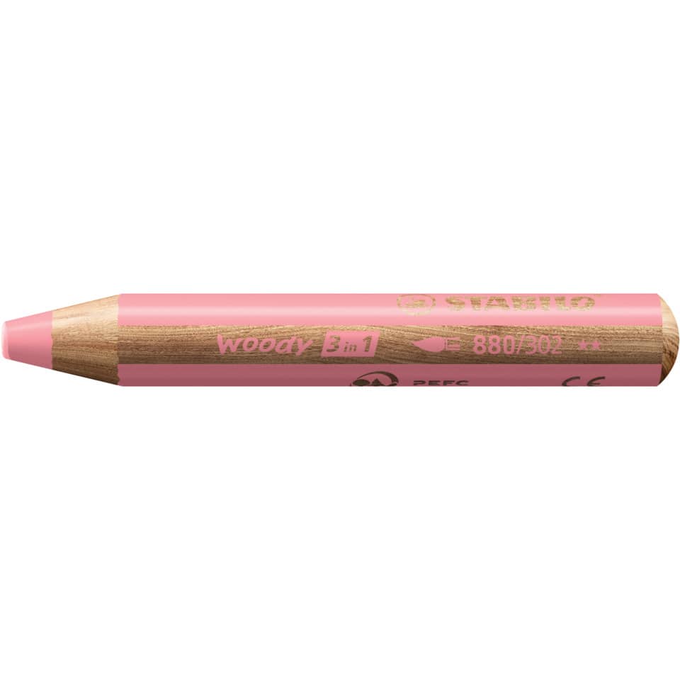 Multitalent-Stift woody 3 in 1 - pastellpink