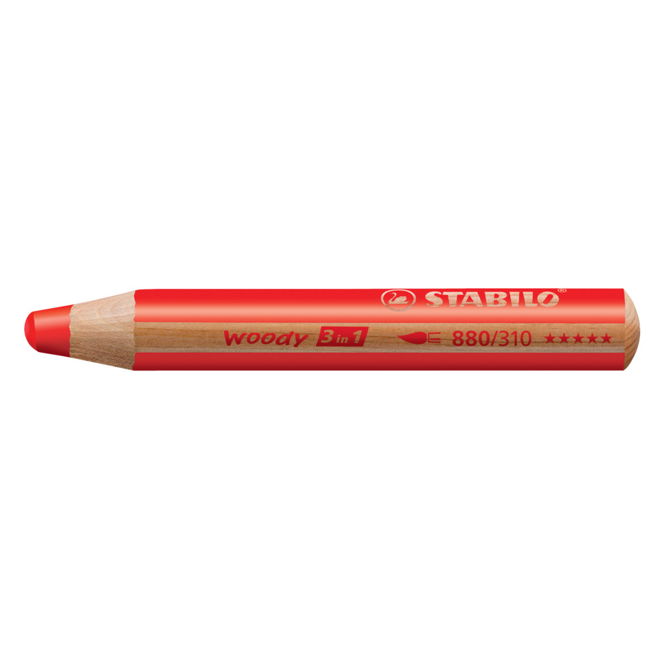 Multitalent-Stift woody 3 in 1 - carminrot