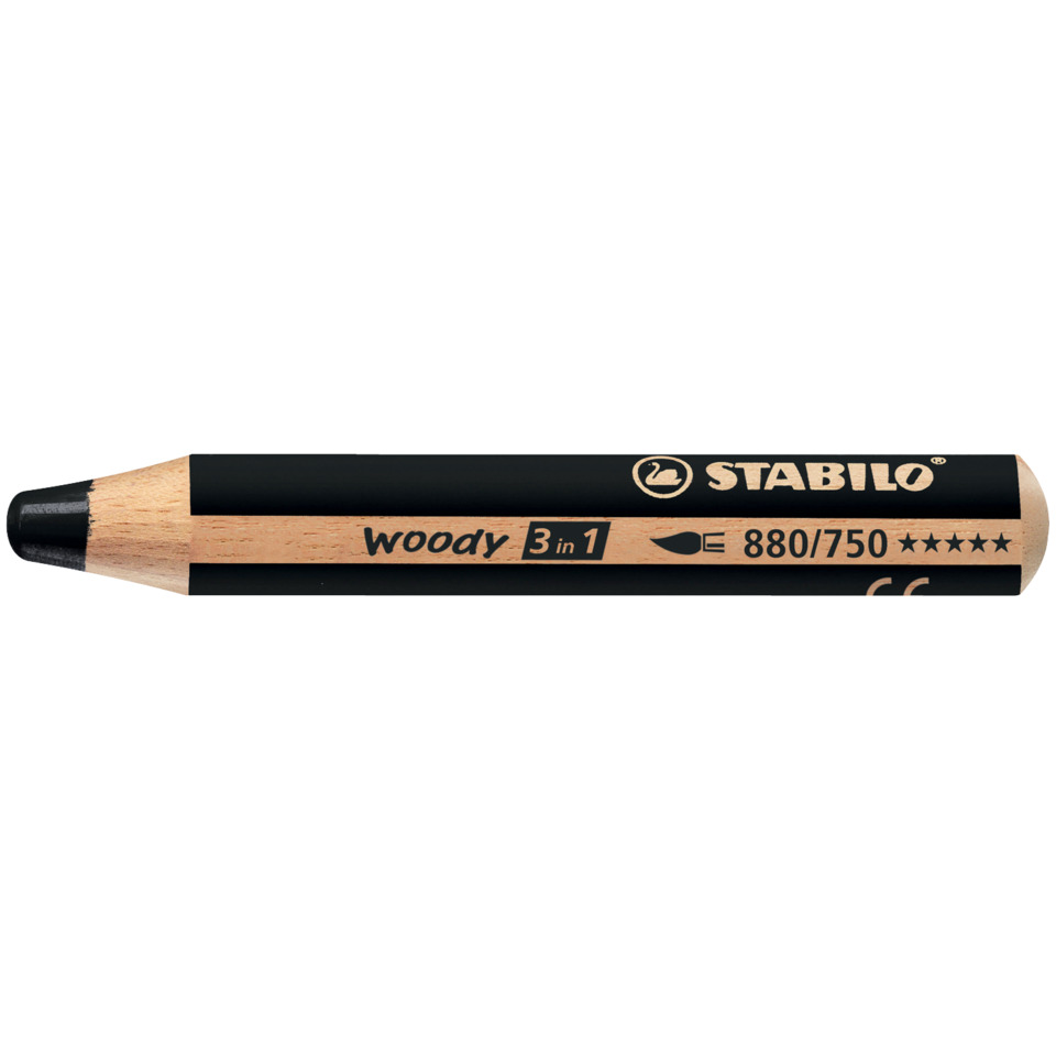 Multitalent-Stift woody 3 in 1 - schwarz