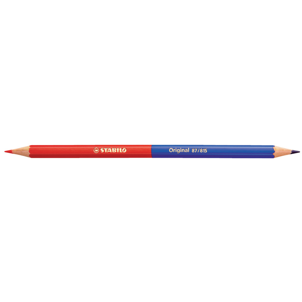 Premium-Buntstift - Original - Einzelstift - zweifarbig, rot & blau