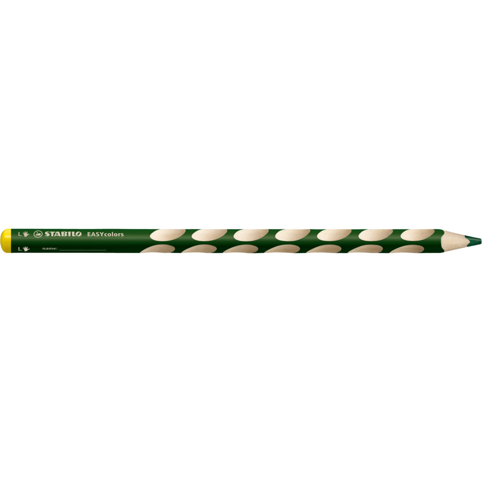 Ergonomischer Buntstift für Linkshänder - EASYcolors - Einzelstift - laubgrün