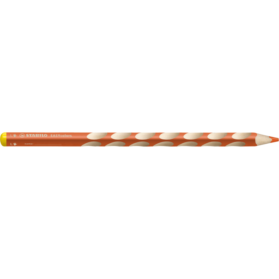 Ergonomischer Buntstift für Linkshänder - EASYcolors - Einzelstift - orange