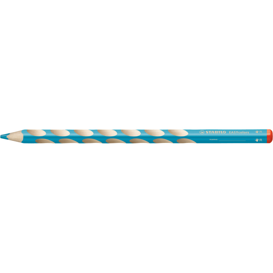 Ergonomischer Buntstift für Rechtshänder - EASYcolors - Einzelstift - himmelblau