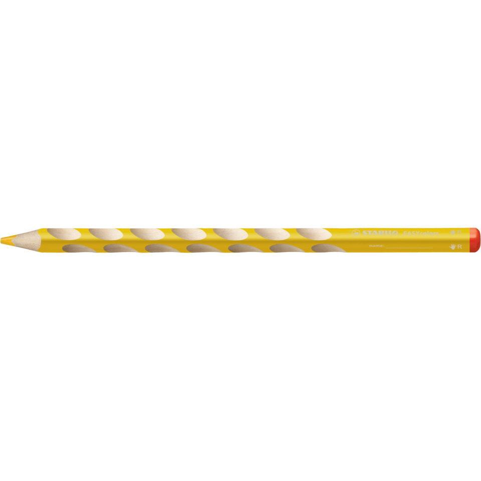Ergonomischer Buntstift für Rechtshänder - EASYcolors - Einzelstift - gelb