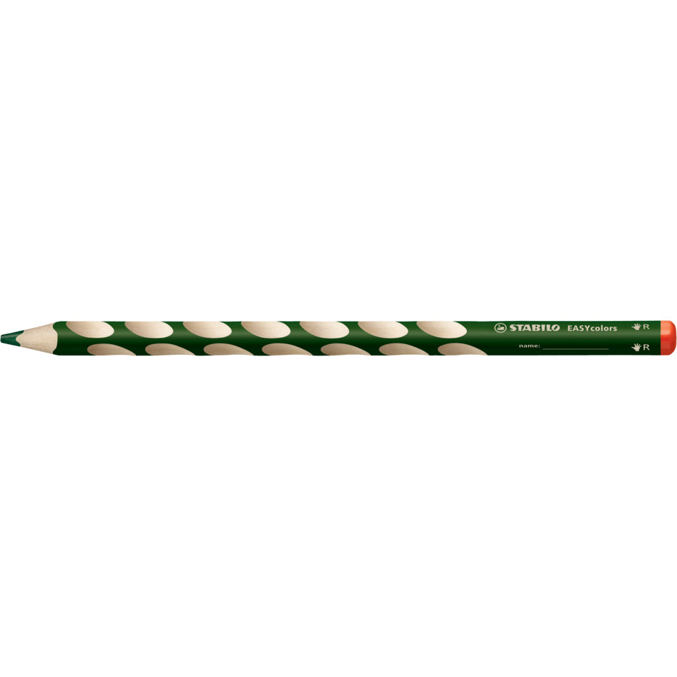 Ergonomischer Buntstift für Rechtshänder - EASYcolors - Einzelstift - laubgrün