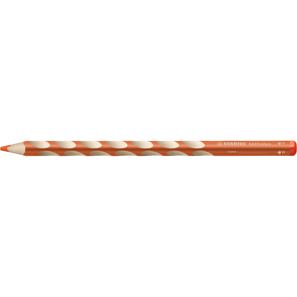 Ergonomischer Buntstift für Rechtshänder - EASYcolors - Einzelstift - orange