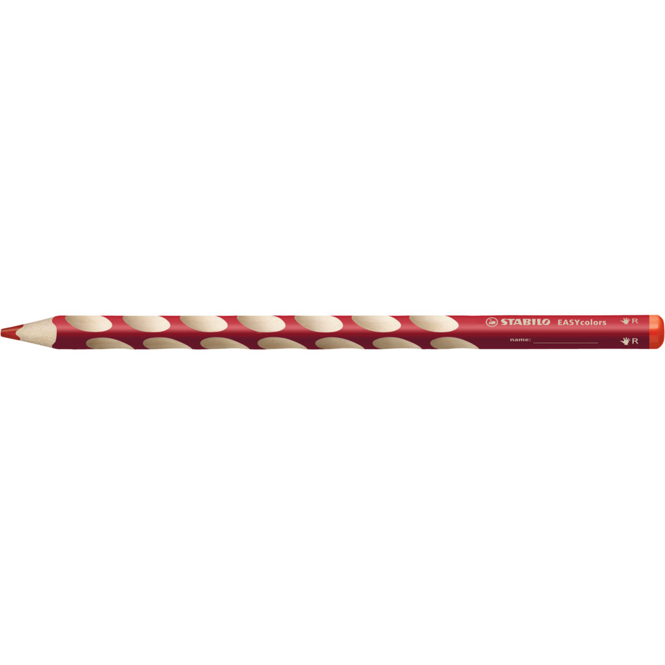 Ergonomischer Buntstift für Rechtshänder - EASYcolors - Einzelstift - kirschrot