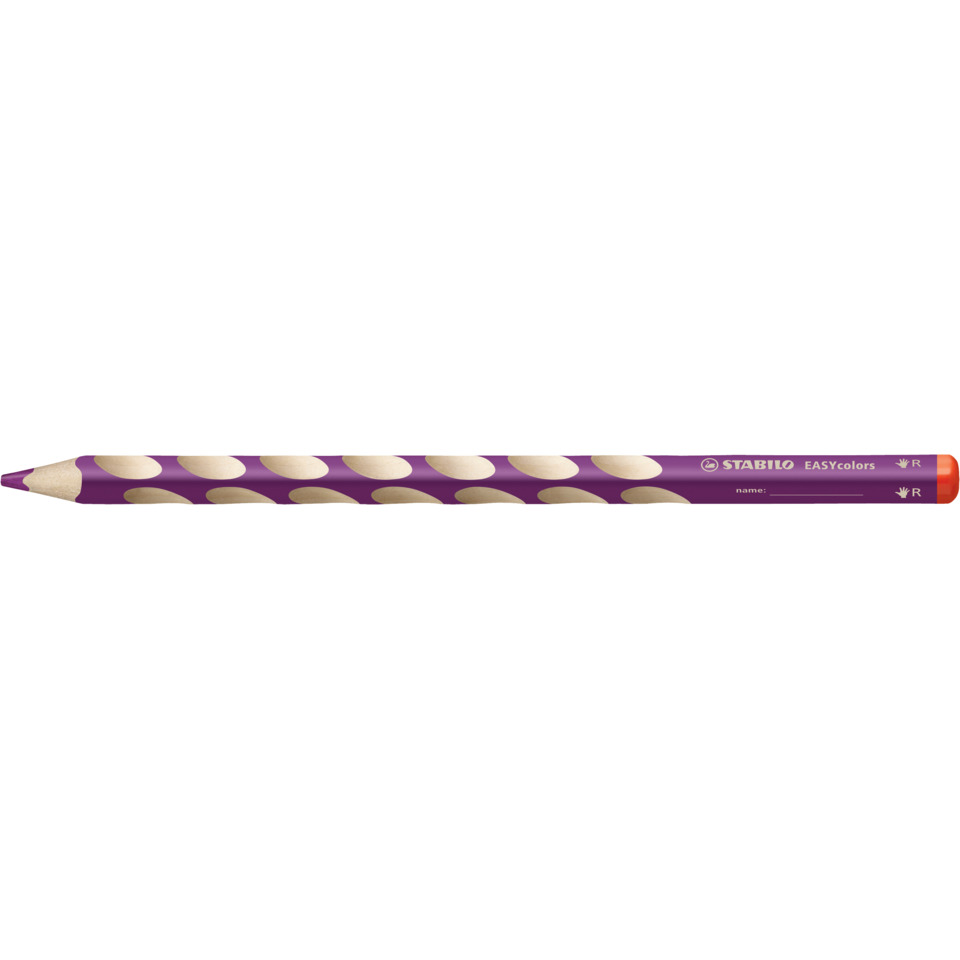 Ergonomischer Buntstift für Rechtshänder - EASYcolors - Einzelstift - rotviolett