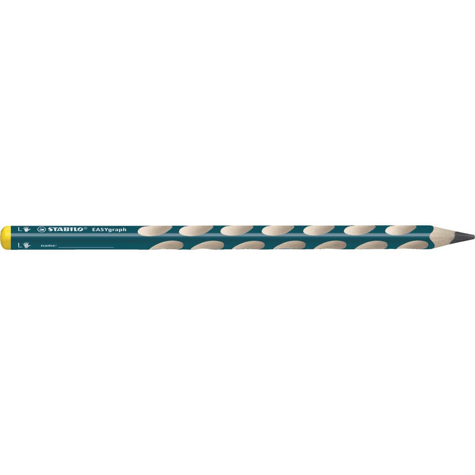Ergonomischer Dreikant-Bleistift für Linkshänder - EASYgraph in petrol - Einzelstift - Härtegrad HB