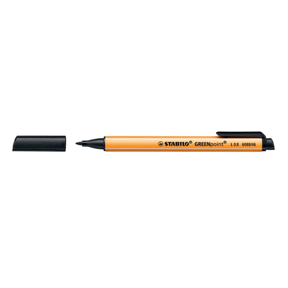Filzschreiber GREENpoint® - 0,8 mm, schwarz