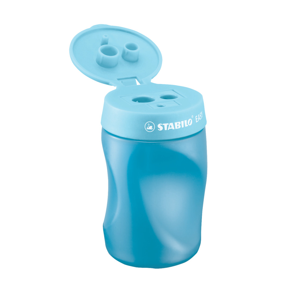 Ergonomischer Dosen-Spitzer für Linkshänder - EASYsharpener - 3 in 1 - blau