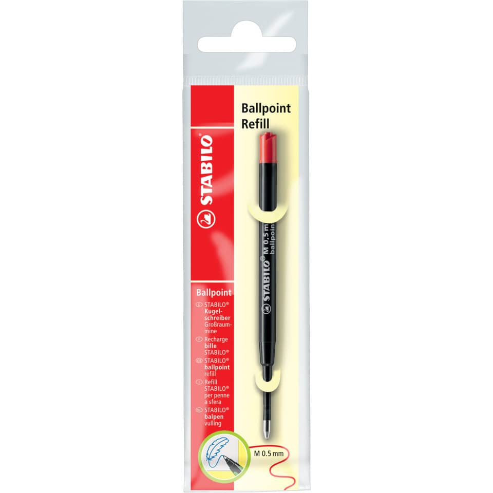 Kugelschreiber - Großraummine - Ballpoint Refill - Einzelmine - rot