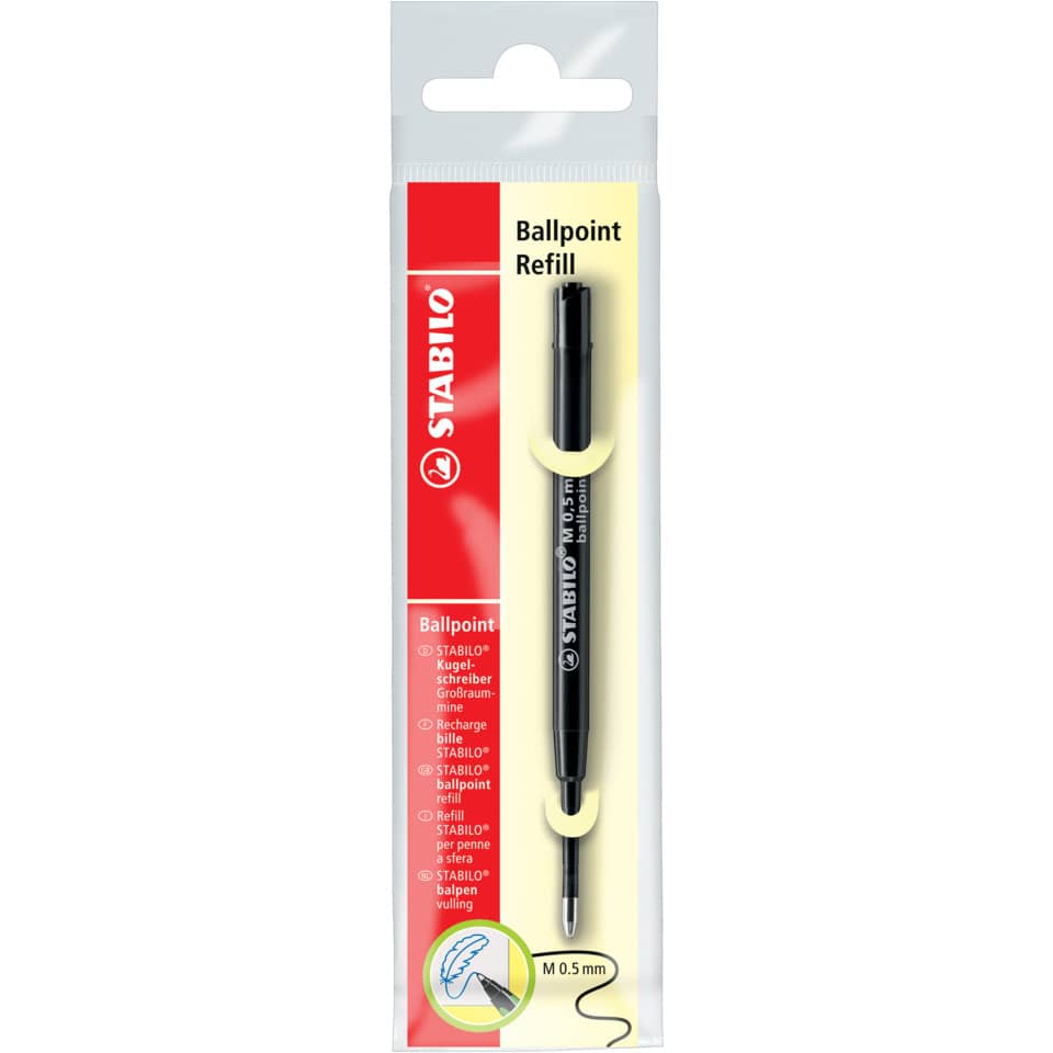 Kugelschreiber - Großraummine - Ballpoint Refill - Einzelmine - schwarz