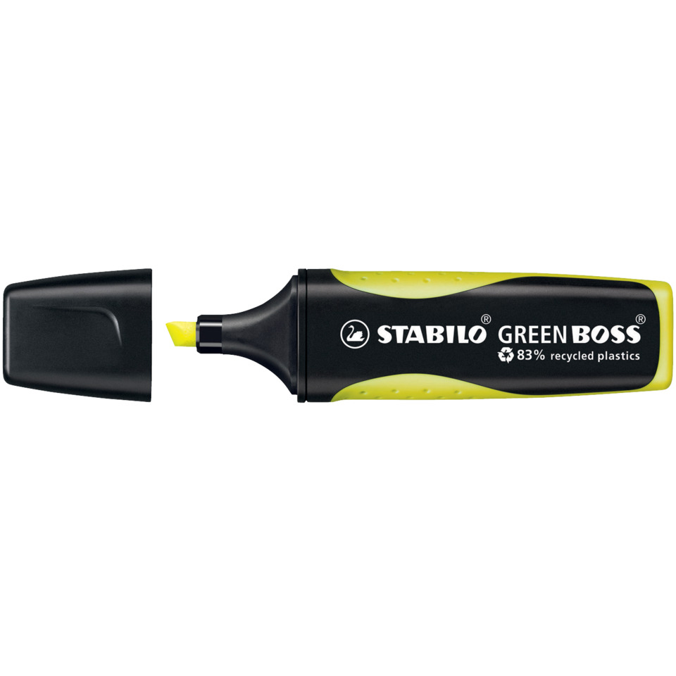 Umweltfreundlicher Textmarker - GREEN BOSS - Einzelstift - gelb