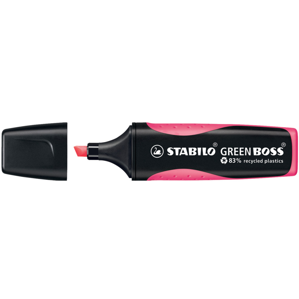 Umweltfreundlicher Textmarker - GREEN BOSS - Einzelstift - pink