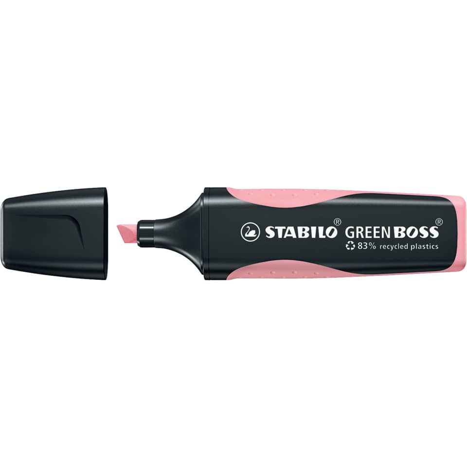 Umweltfreundlicher Textmarker - GREEN BOSS Pastel - Einzelstift - rosiges Rouge