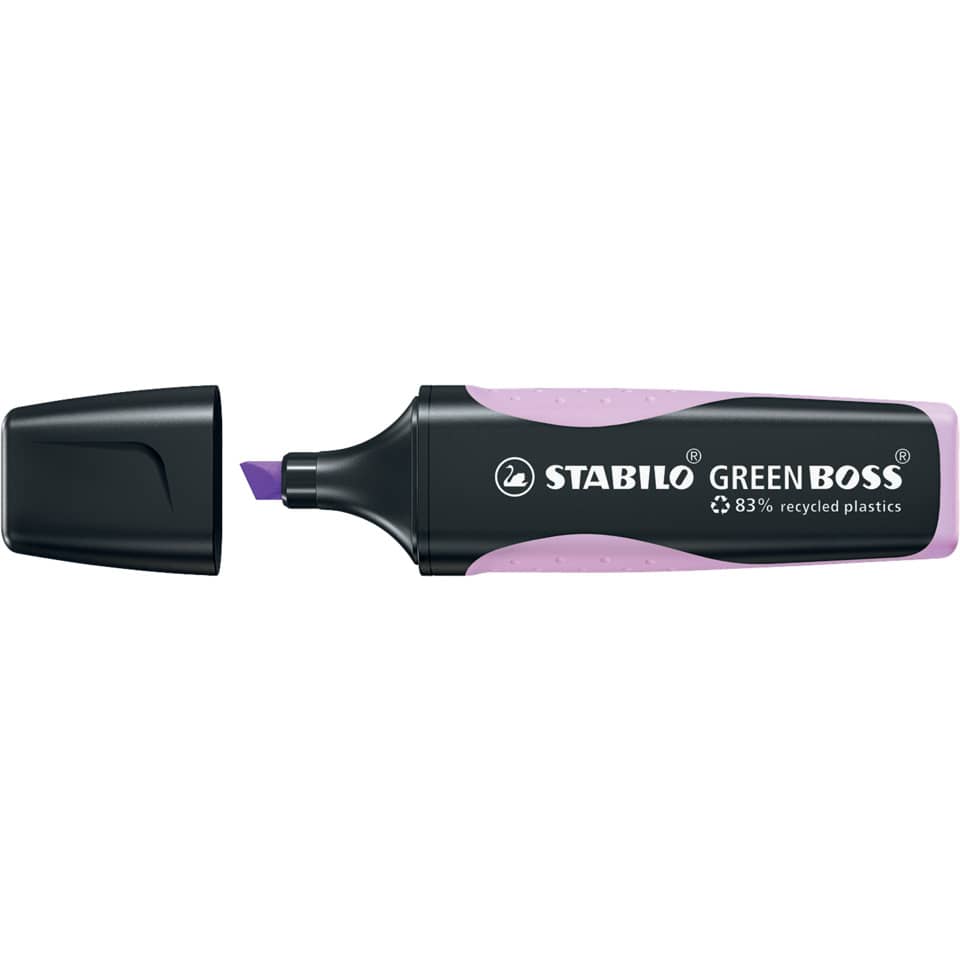 Umweltfreundlicher Textmarker - GREEN BOSS Pastel - Einzelstift - Schimmer von Lila