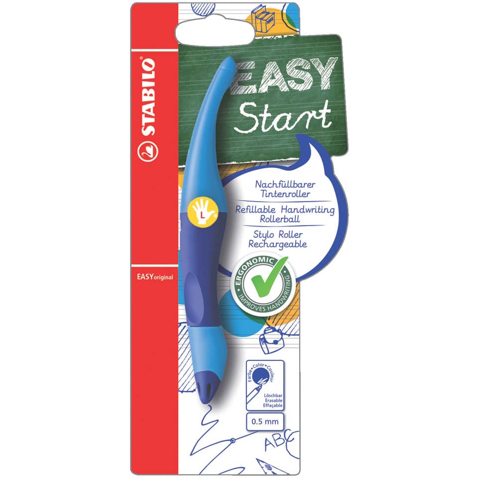 Tintenroller EASYoriginal Linkshänder - dunkelblau/hellblau, inkl. Patrone