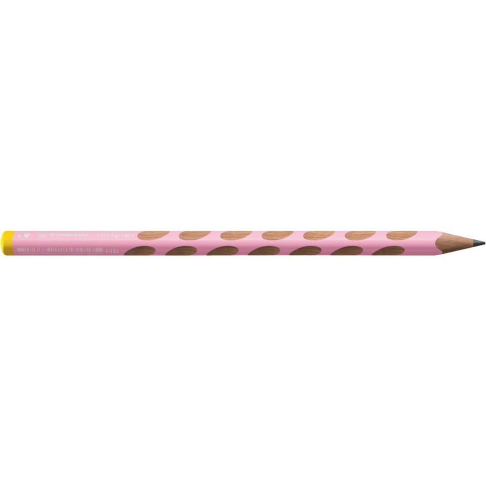 Ergonomischer Dreikant-Bleistift für Linkshänder - EASYgraph in pastellpink- Einzelstift - Härtegrad HB