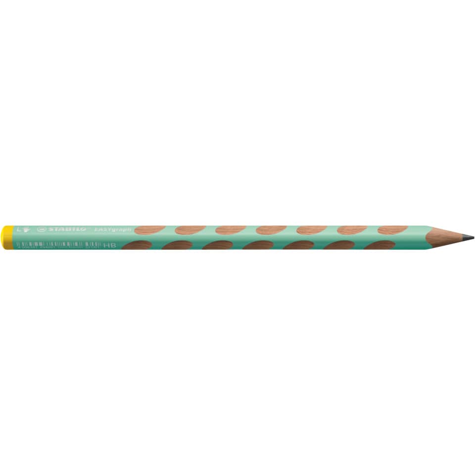 Ergonomischer Dreikant-Bleistift für Linkshänder - EASYgraph in pastellgrün - Einzelstift - Härtegrad HB
