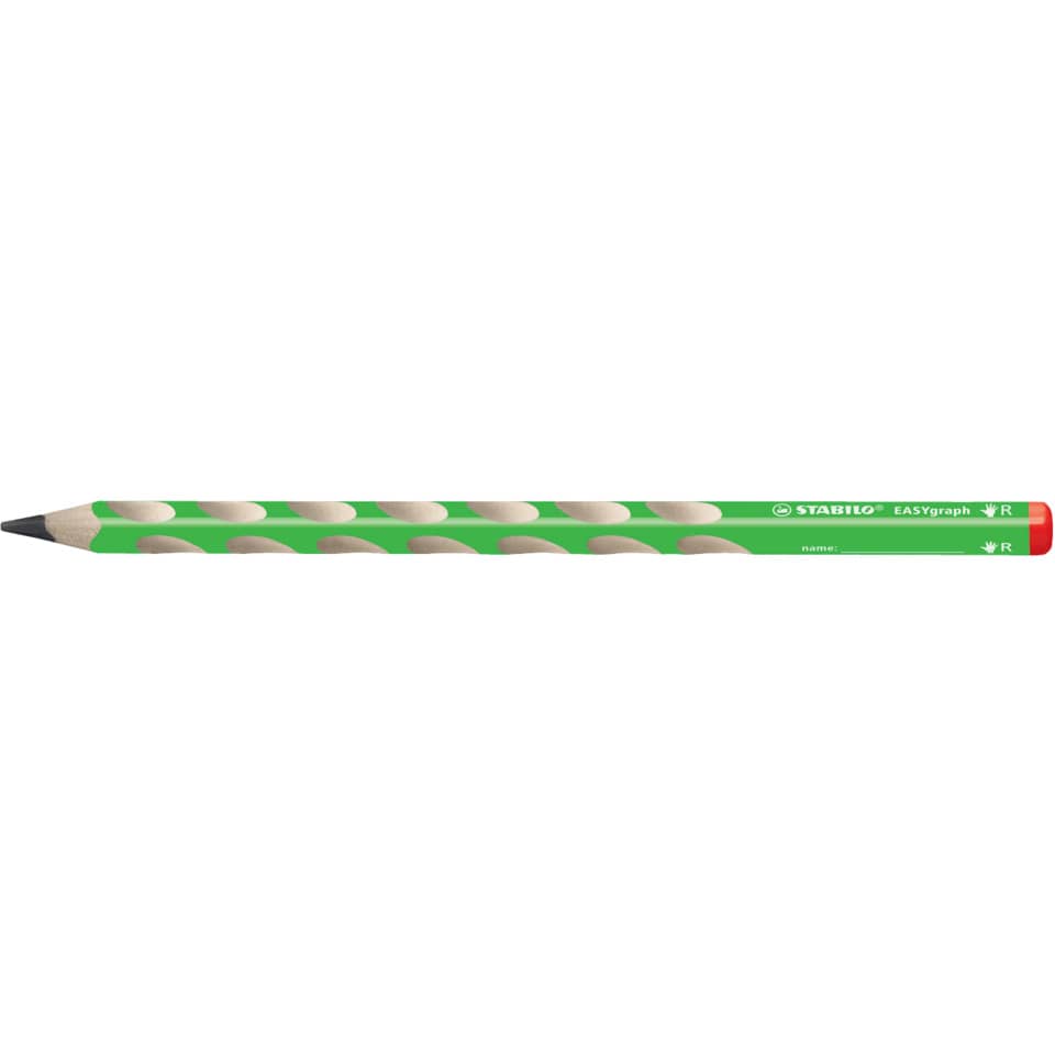 Ergonomischer Dreikant-Bleistift für Rechtshänder - EASYgraph in grün - Einzelstift - Härtegrad HB