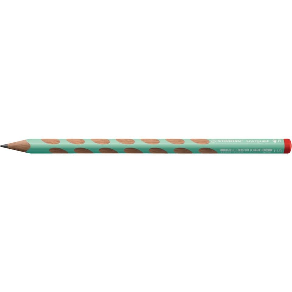 Ergonomischer Dreikant-Bleistift für Rechtshänder - EASYgraph in pastellgrün - Einzelstift - Härtegrad HB