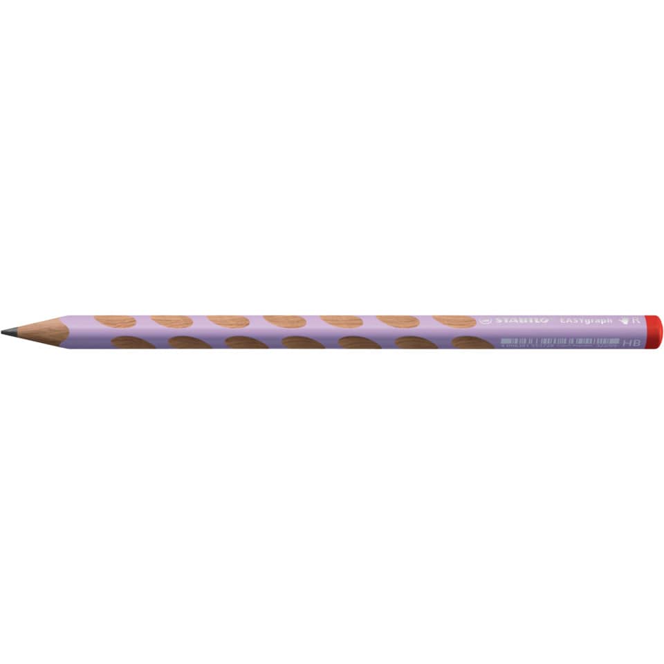 Ergonomischer Dreikant-Bleistift für Rechtshänder - EASYgraph in pastelllila - Einzelstift - Härtegrad HB