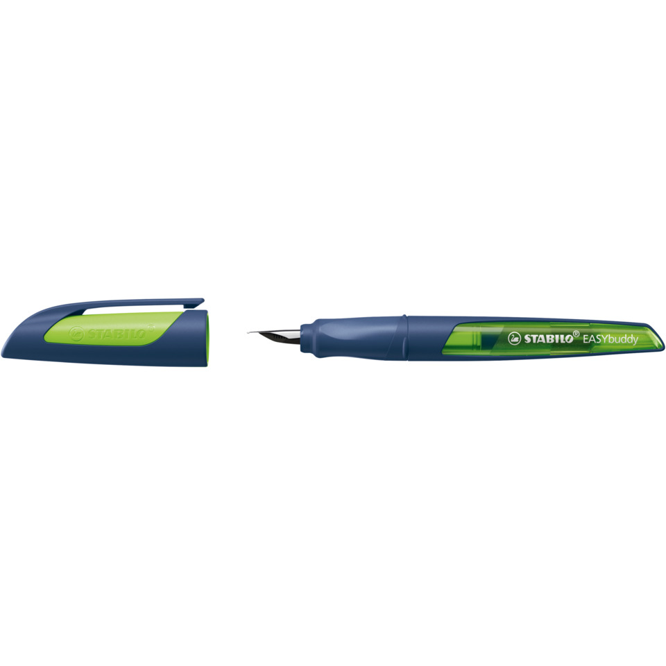 Schulfüller EASYbuddy® Twilight Sky - Feder M, stahlblau/limette, inkl. Standardpatrone