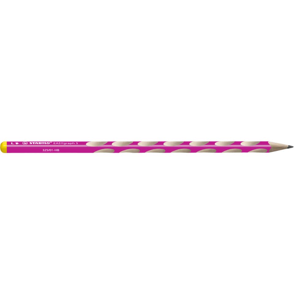 Schmaler Dreikant-Bleistift für Linkshänder - EASYgraph S in pink - Einzelstift - Härtegrad HB
