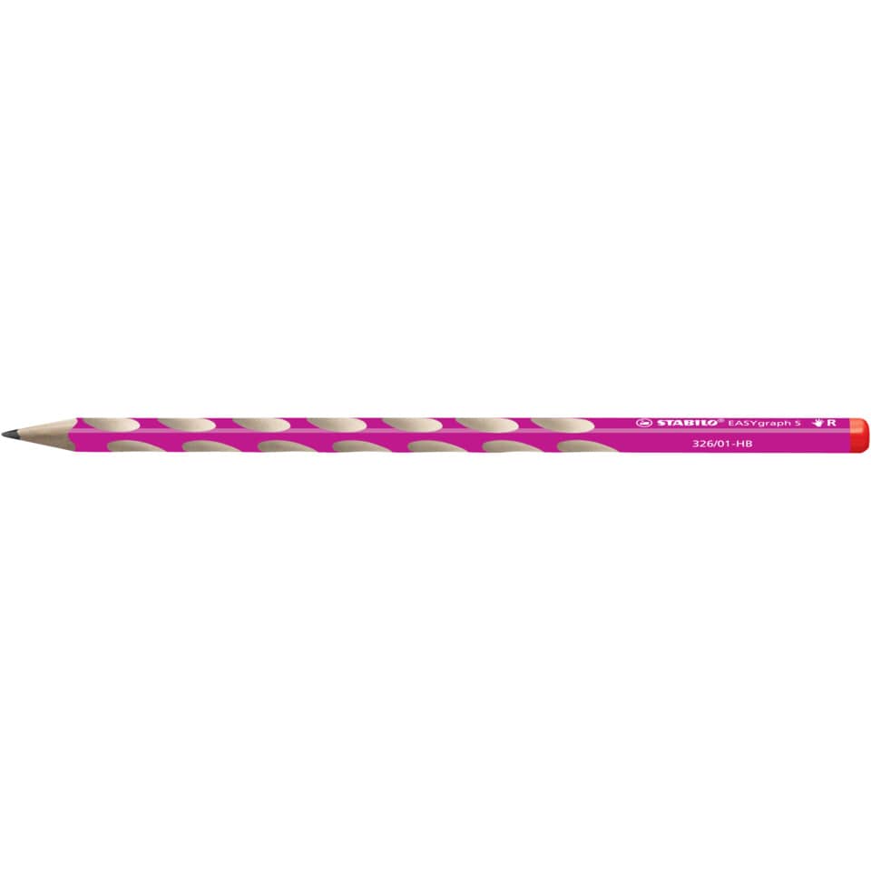 Schmaler Dreikant-Bleistift für Rechtshänder - EASYgraph S in pink - Härtegrad HB - Einzelstift