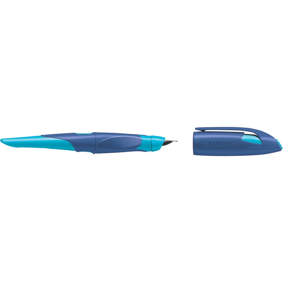 Schulfüller EASYbirdy® - Linkshänder Feder A, mitternachtsblau/azur, inkl. Patrone