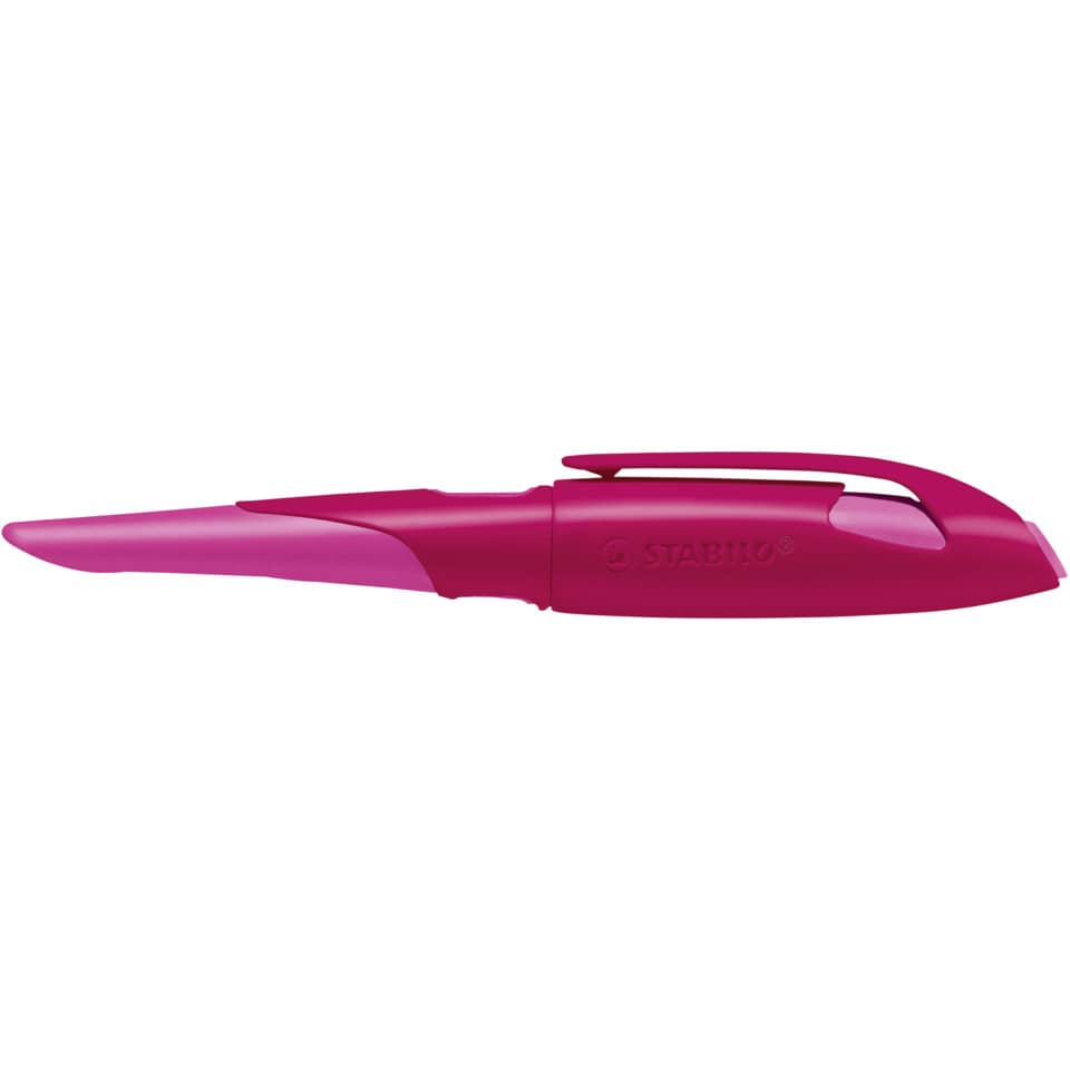 Schulfüller EASYbirdy® - Linkshänder Feder A, beere/pink, inkl. Patrone