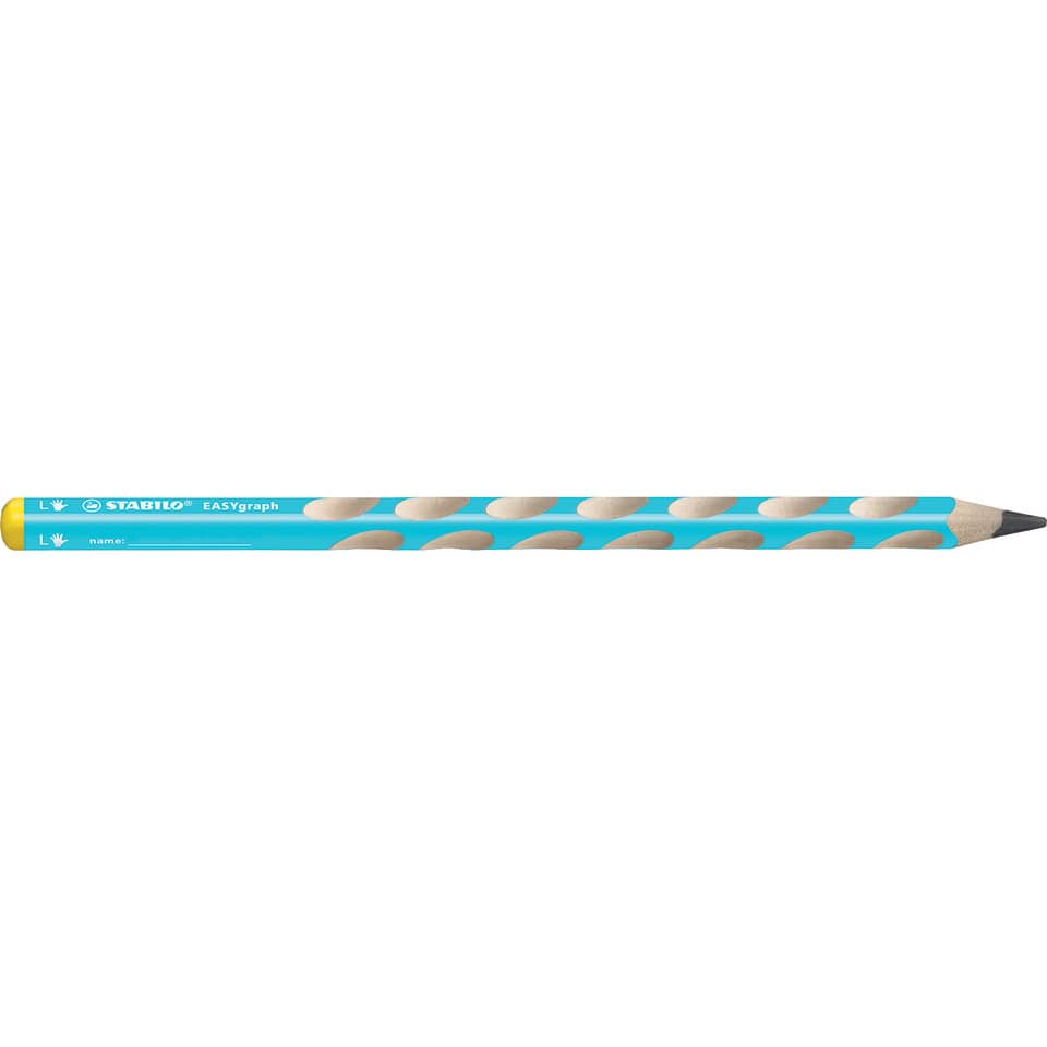 Ergonomischer Dreikant-Bleistift für Linkshänder - EASYgraph in blau - Einzelstift - Härtegrad 2B