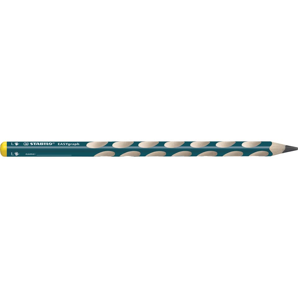 Ergonomischer Dreikant-Bleistift für Linkshänder - EASYgraph in petrol - Einzelstift - Härtegrad 2B