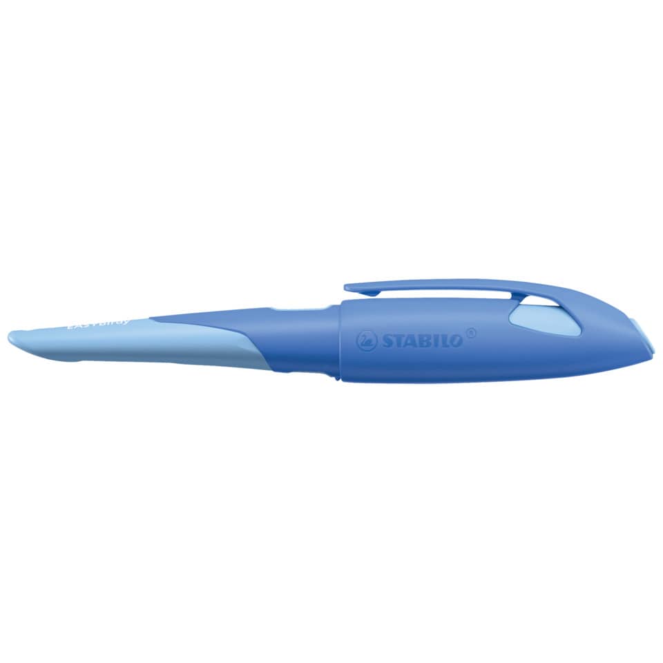 Schulfüller EASYbirdy® - Linkshänder Feder A, Pastel Edition blau/hellblau, inkl. Patrone