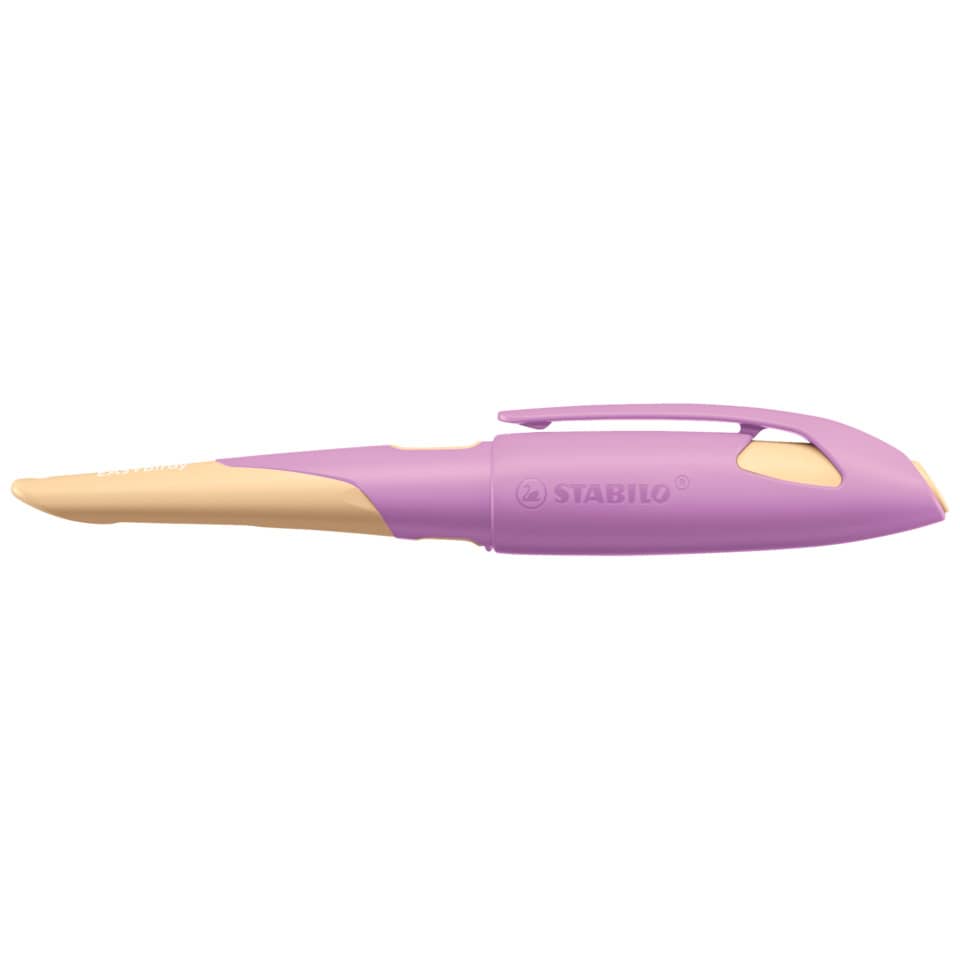 Schulfüller EASYbirdy® - Linkshänder Feder A, Pastel Edition soft pink/apricot, inkl. Patrone