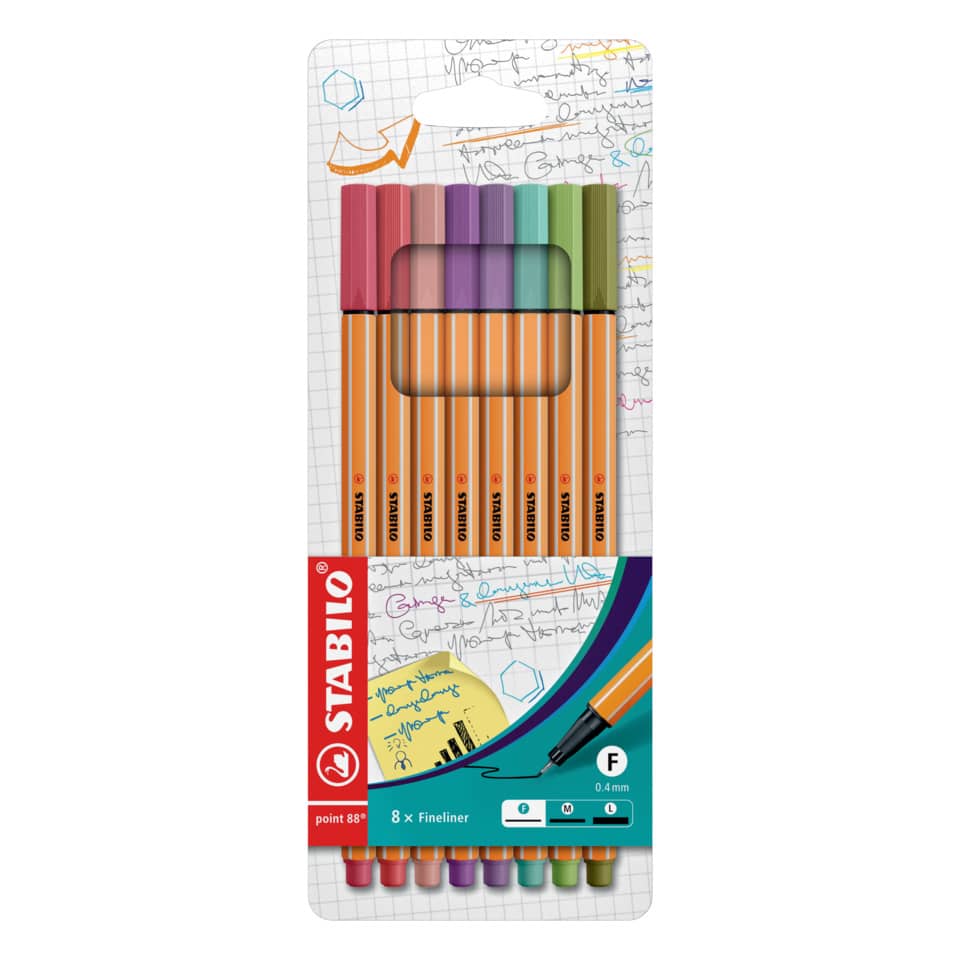 Fineliner point 88® Etui - 8er Pack - mit 8 verschiedenen Farben