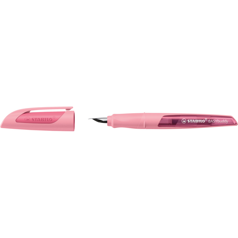 Schulfüller EASYbuddy® - Feder M, rosiges rouge, inkl. Standardpatrone