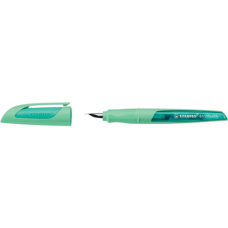 Schulfüller EASYbuddy® - Linkshänder Feder L, minzgrün, inkl. Standardpatrone
