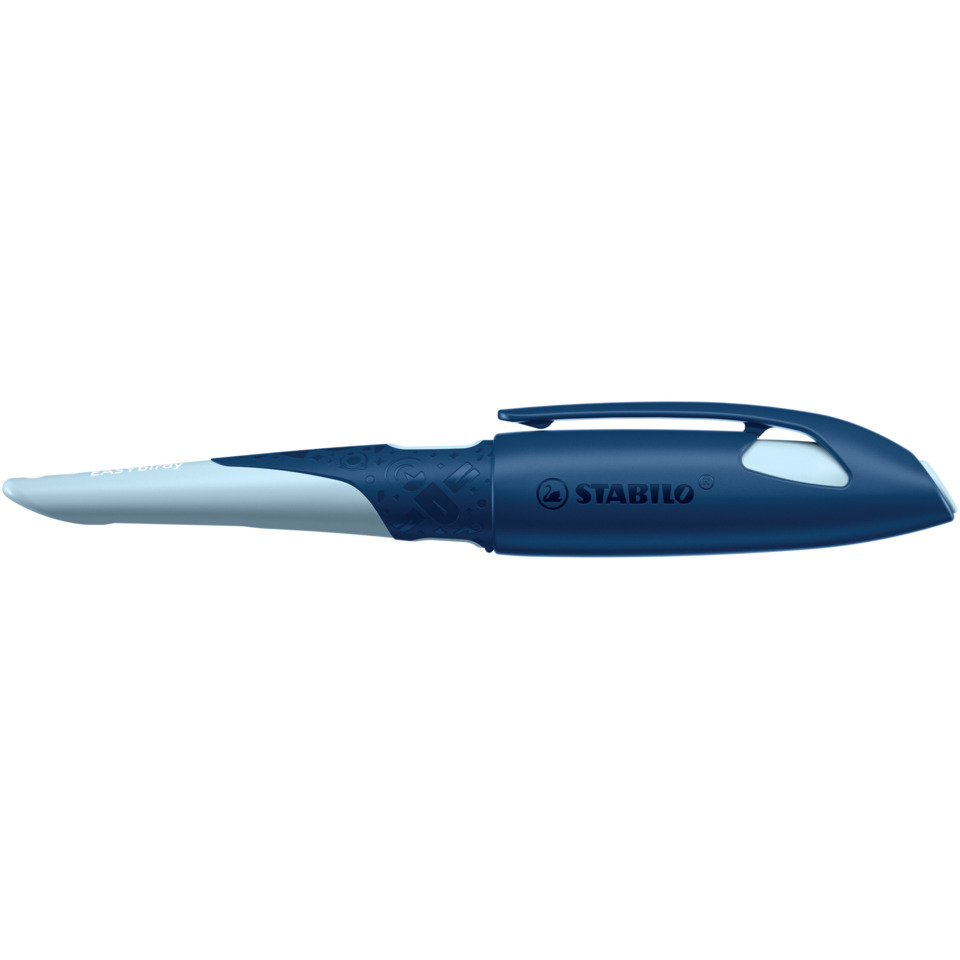 Füllhalter EASYbirdy® 3D DreamWorld, in Anfänger-Härtegrad A (austauschbar), Linkshänder, blau  Weltall
