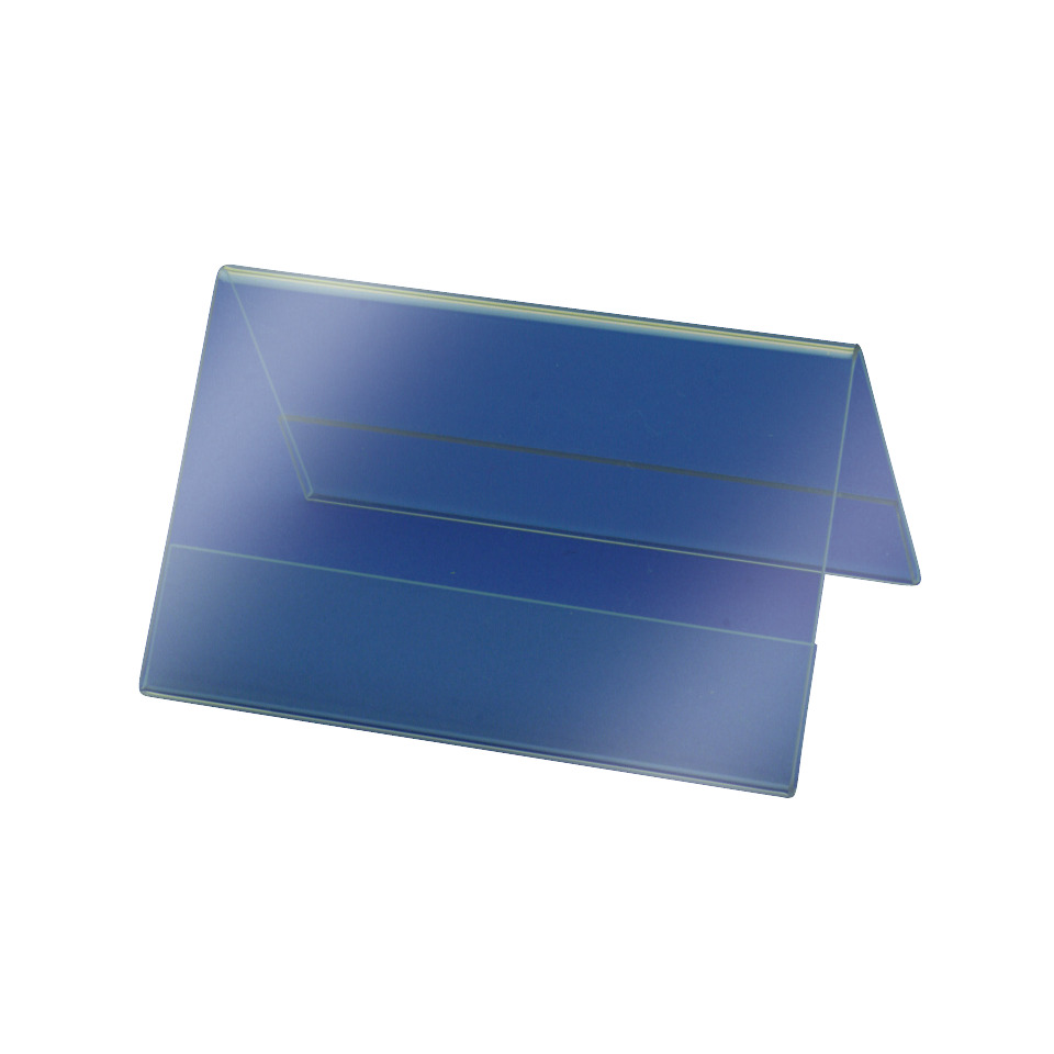 Tischaufsteller, Dachform, glasklar, für 100x60 mm