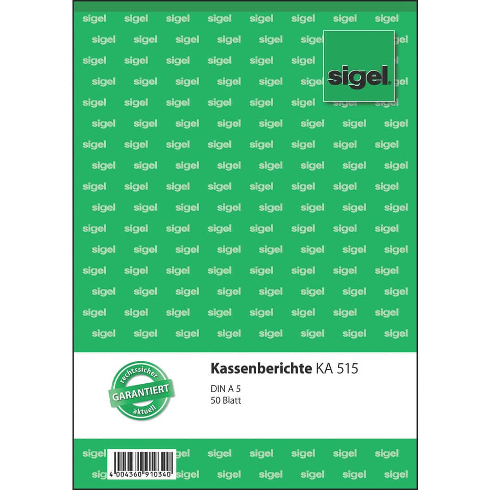 Kassenberichte - A5, 50 Blatt